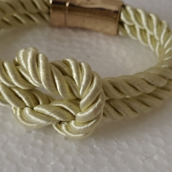 Leo Mazzotti Light Green Rope Knot Bracelet Small Magnetic closure - Picture 1 of 9